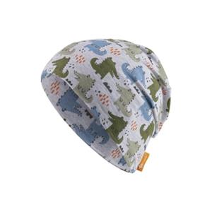 Sterntaler Slouch beanie krokodillen zilver