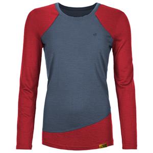 Grüezi Bag  Women's Woodwool Longsleeve Lady Phillippa - Merinoshirt, blauw/rood