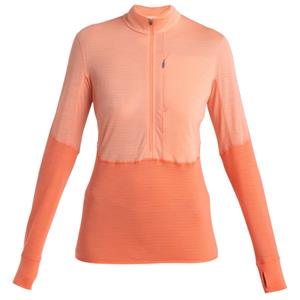 Icebreaker Women's 200 Realfleece Descender Half Zip (Maat - L, Kleur - Glow/Tang/Cb)