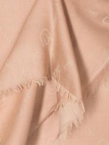 PINKO logo-jacquard scarf - Beige