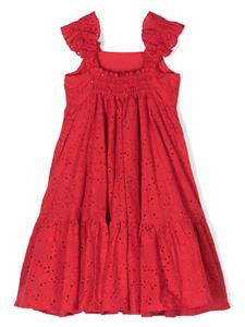Monnalisa Broderie anglaise jurk - Rood