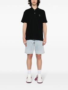 maisonkitsuné Maison Kitsuné Poloshirt met vossenpatroon - Zwart