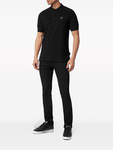philippplein Philipp Plein Poloshirt met logopatch - Zwart