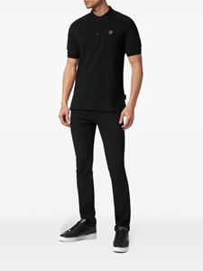 Philipp Plein Poloshirt met logopatch - Zwart