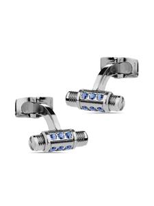 officinabernardi Officina Bernardi 18kt witgouden Lumen manchetten met saffier en diamant - Zilver