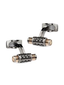 officinabernardi Officina Bernardi 18kt geelgouden Lumen manchetknopen met diamant - Zilver