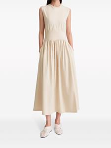 TOTEME fitted-waistband midi dress - Beige