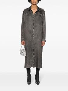 Diesel Twill blousejurk met denimprint - Grijs