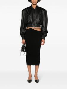 AMIRI Midi-kokerrok met bandje - Zwart