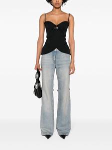 Courrèges High waist jeans met wijde pijpen - Blauw