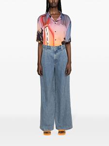 AGOLDE Ellis jeans met wijde pijpen - Blauw