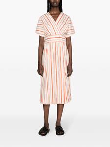 Woolrich Gestreepte wikkeljurk - Wit