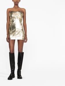 Mainless Strapless mini-jurk - Goud