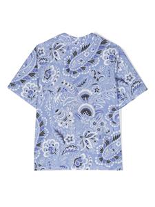 etrokids ETRO KIDS Katoenen shirt met paisley-print - Blauw