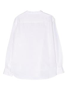 aspesikids Aspesi Kids Shirt met bandkraag van linnenblend - Wit