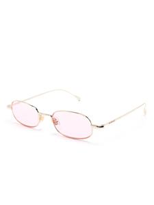 Gucci Eyewear logo-engraved oval-frame sunglasses - Goud