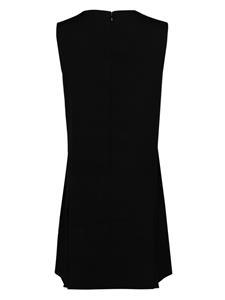 Juun.J V-neck pleated minidress - Zwart