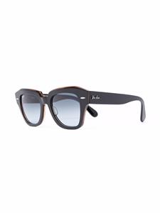 Ray-Ban State Street zonnebril met vierkant montuur - Zwart