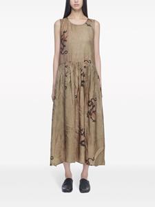 Uma Wang Midi-jurk met print - Bruin