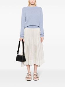 planc Plan C Taffeta midi-rok met patroon - Wit