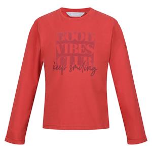 Regatta Kinderen/Kinderen Wenbie III Good Vibes Club T-shirt met lange mouwen (Mineraal Rood)