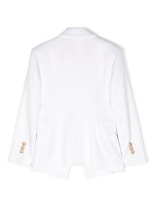 Balmain Kids asymmetric single-breasted blazer - Wit