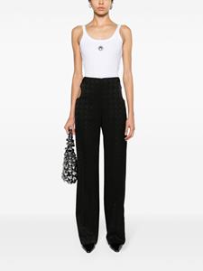 marineserre Marine Serre Pantalon met toelopende pijpen en jacquard - Zwart