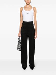 Marine Serre Moon Diamant-jacquard tailored trousers - Zwart