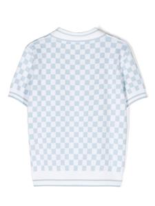 versacekids Versace Kids Geruit katoenen poloshirt - Wit