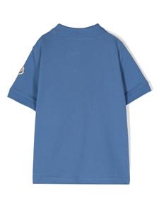 monclerenfant Moncler Enfant Poloshirt met logopatch - Blauw