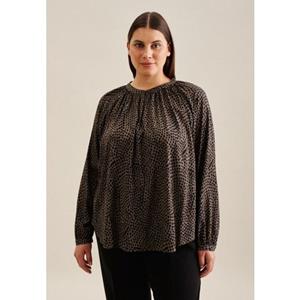 seidensticker Shirtbluse "Schwarze Rose", Langarm Rundhals Druck