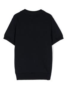 paolopecorakids Paolo Pecora Kids Gebreid katoenen poloshirt - Blauw