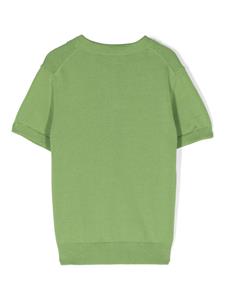 paolopecorakids Paolo Pecora Kids Gebreid katoenen poloshirt - Groen