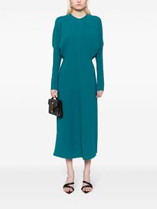 victoriabeckham Victoria Beckham Gedrapeerde midi-jurk met dolman mouwen - Groen