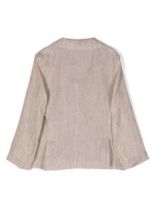 ilgufo Il Gufo Linnen blazer met enkele rij knopen - Beige