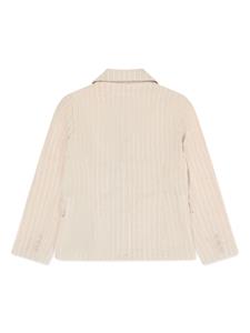 TRUSSARDI JUNIOR pinstripe single-breasted blazer - Beige