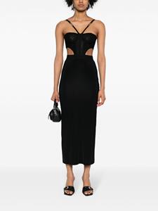 versacejeanscouture Versace Jeans Couture Jurk met vlakken - Zwart