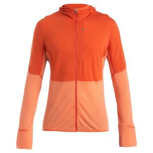 Icebreaker  Merino 200 Realfleece Descender L/S Zip Hoodie - Fleecetrui, rood