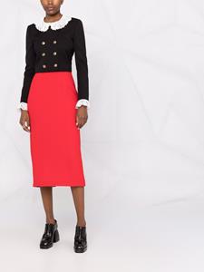 Ulyana Sergeenko High waist rok - Rood