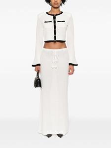 Self-Portrait Maxi-rok met pailletten - Wit