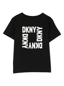 Dkny Kids logo-print cotton t-shirt - Blauw