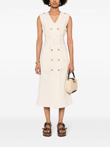 TWINSET Midi-jurk met dubbele rij knopen - Beige