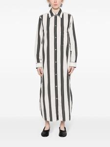 TOTEME Gestreepte blousejurk - Zwart