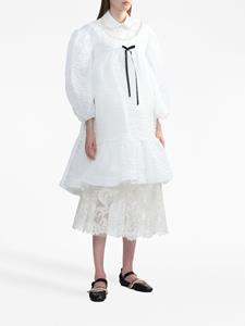 Simone Rocha Mini-jurk met pofmouwen - Wit