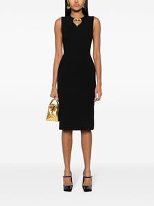 Moschino Midi-jurk met hartdetail - Zwart