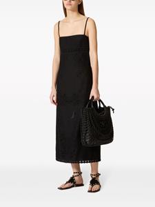 valentinogaravani Valentino Garavani Katoenen midi-jurk - Zwart