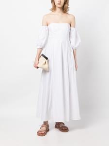bird&knoll BIRD & KNOLL Off-shoulder midi-jurk - Wit