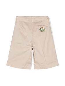 etrokids ETRO KIDS Popeline chino shorts met geborduurd logo - Beige