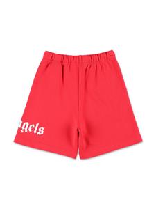 palmangelskids Palm Angels Kids Katoenen shorts met logoprint - Rood