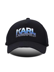 karllagerfeld Karl Lagerfeld Honkbalpet met logoprint van katoenblend - Zwart